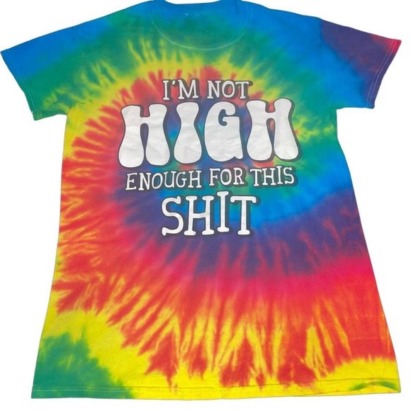 Vintage Other - Y2k Trippy Psychedelic Tie Dye Parody Tshirt Small